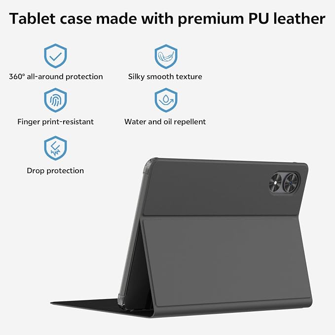12 Inch Tablet Case – PU Leather Slim Protective Folio Cover with Auto Wake/Sleep Magnetic Stand Multi-Angle Viewing SVITOO 12 Tablet