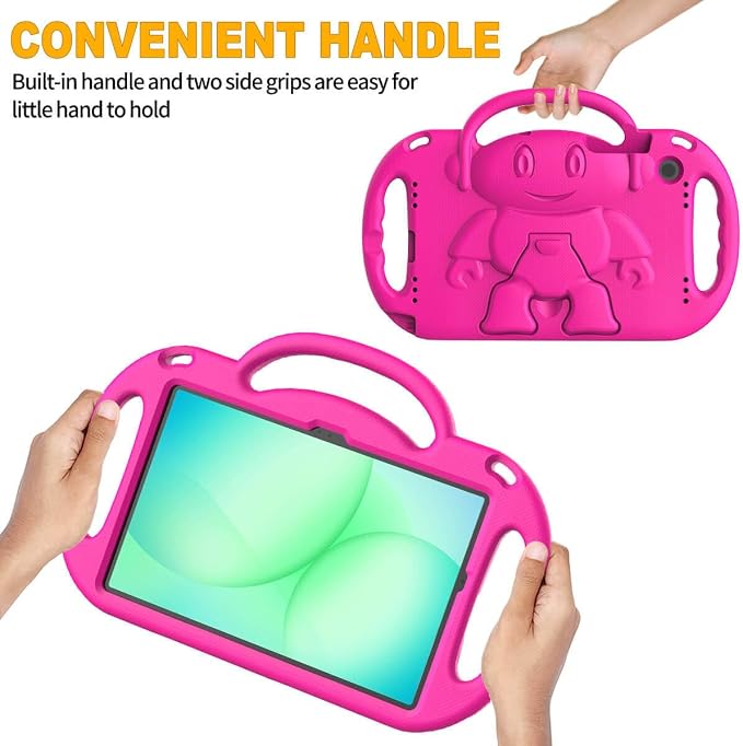 Kids Case for Samsung Galaxy Tab A11+ Plus/A9+ Plus 11 Inch Black | Shockproof Lightweight Protective Cover with Handle Stand and Adjustable Strap Fit for Galaxy Tab A11+ 2025/A9+ 2023