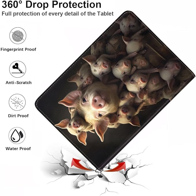 Case for Samsung Galaxy Tab S10 Lite/ S10 FE/ S9 FE 5G 10.9 Inch/ S9 11 Inch - Slim PU Leather Folding Stand Folio Cover with Auto Sleep/Wake - African American Girl