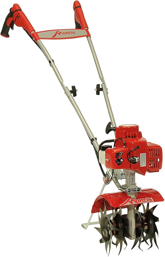 Mantis 7924 2-Cycle Plus Tiller/Cultivator with FastStart Technology for 75% Easier Starts, Red