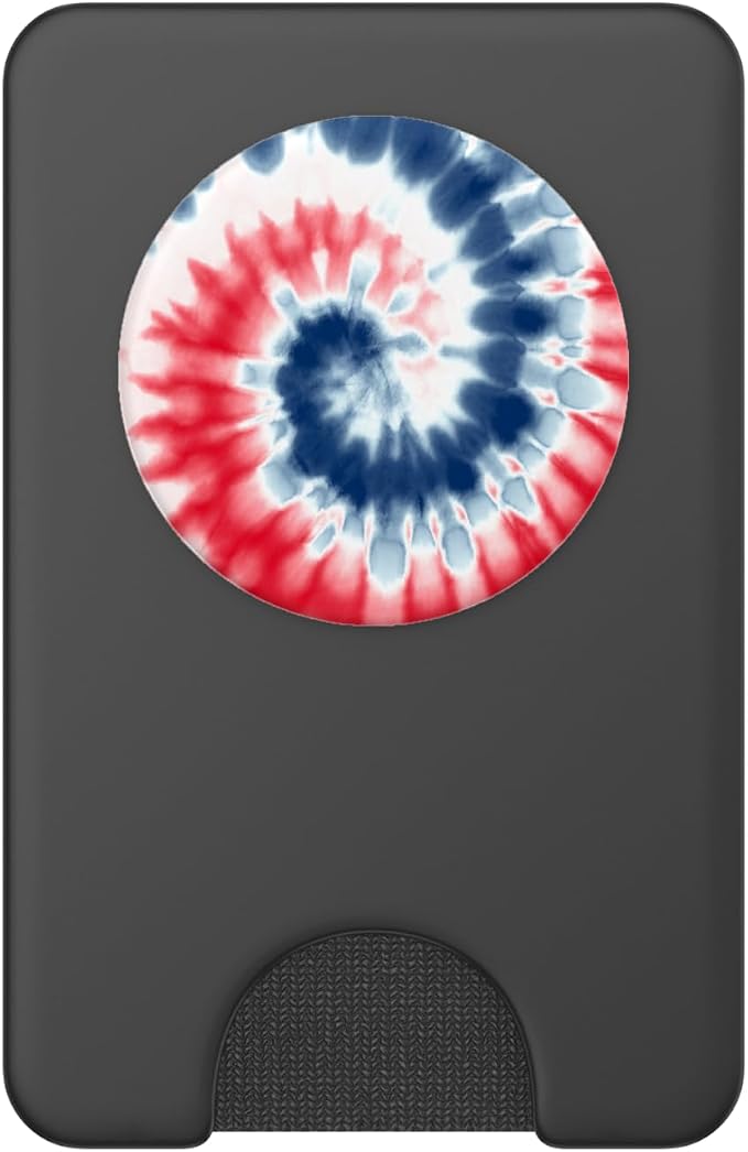 American Flag Tie Dye Swirl Red White Blue Patriotic Hippie PopSockets Adhesive PopGrip