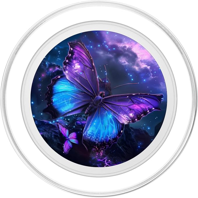 Purple Butterflies PopSockets PopGrip for MagSafe