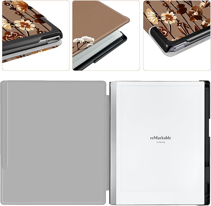 Case for Remarkable 2 Paper Tablet 10.3 2020 ReleasedLightweight and Hard Back Shell Protective Book Folio Cover with Built-in Pen HolderComes with Remarkable 2 Pen Tips.