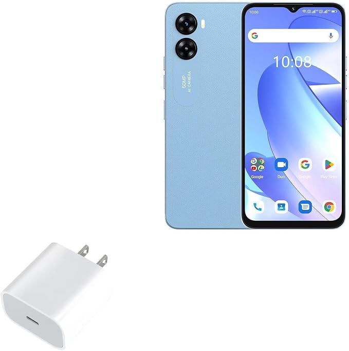 BoxWave Charger Compatible with Umidigi G3 - PD GAN miniCube (30W) 30W Tiny PD GAN Type-C Wall Charger - Winter White