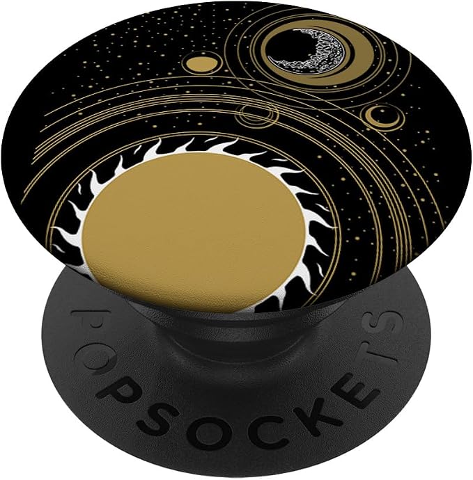 Sun Moon Map Diagram Cool Astrology Zodiac Star Gazer Gift PopSockets Swappable PopGrip