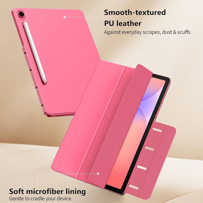 TiMOVO Magnetic Case for Samsung Galaxy Tab S10 Lite 10.9'' 2025 Melon Red | Fit for SM-X400/X406 Strong Magnetically Attached Smart Lightweight Stand Cover Support Auto Wake/Sleep