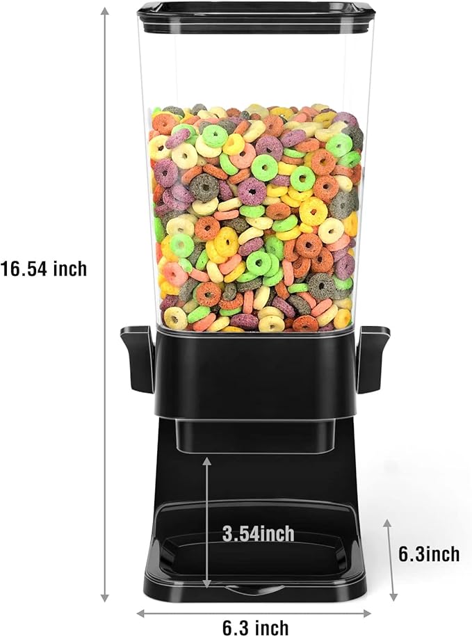 Cereal Dispenser Countertop 2 Pack 5.5 Qt Large Cereal Storage Container Holder Dispenser for Pantry Dry Food Snack Nut Candy Dispenser Countertop Kitchen Organization Storage for Oatmeal Granola