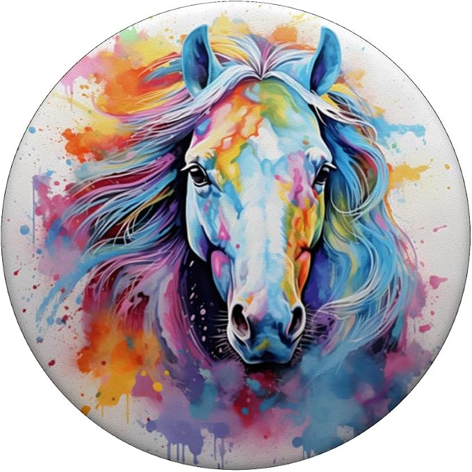 Elegant Horse Lover Horses Design PopSockets PopGrip for MagSafe