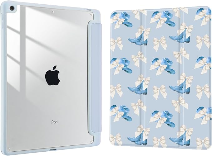 Joyland Brown Leopard Floral for iPad 6th/5th Generation 9.7 Inch 2018/2017Air 2/Air 1 CaseBuilt-in Pencil Holder with Shockproof Cover Transparent Back Shell Auto Wake/SleepBlack