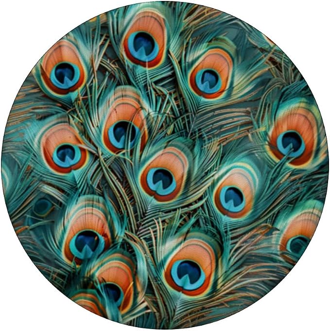 Peacock Feather Pattern PopSockets PopGrip for MagSafe