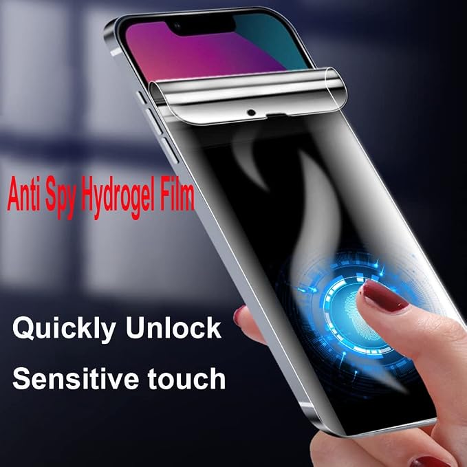 Privacy Screen Protector for iPhone 17 [Anti-Spy] High-sensitivity Soft Hydrogel Film [Not Tempered Glass]