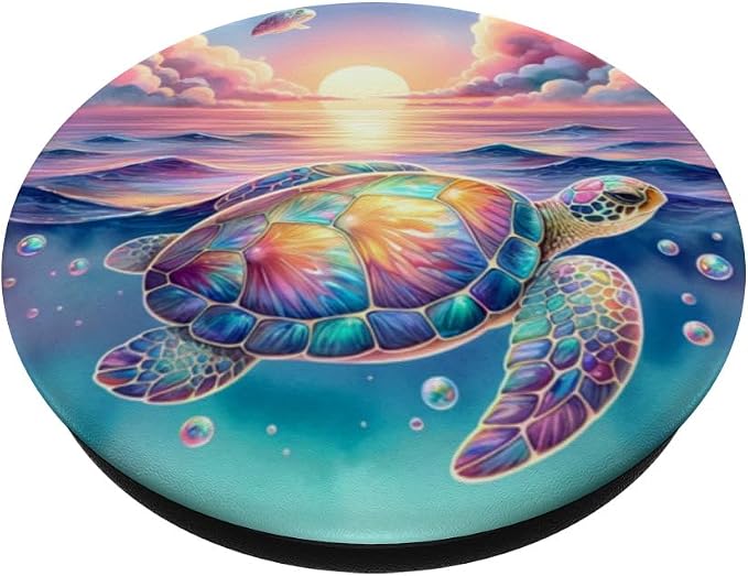 Sea Turtle Phone Grip Beach Cell Phone Pop Out Button Holder PopSockets PopGrip for MagSafe