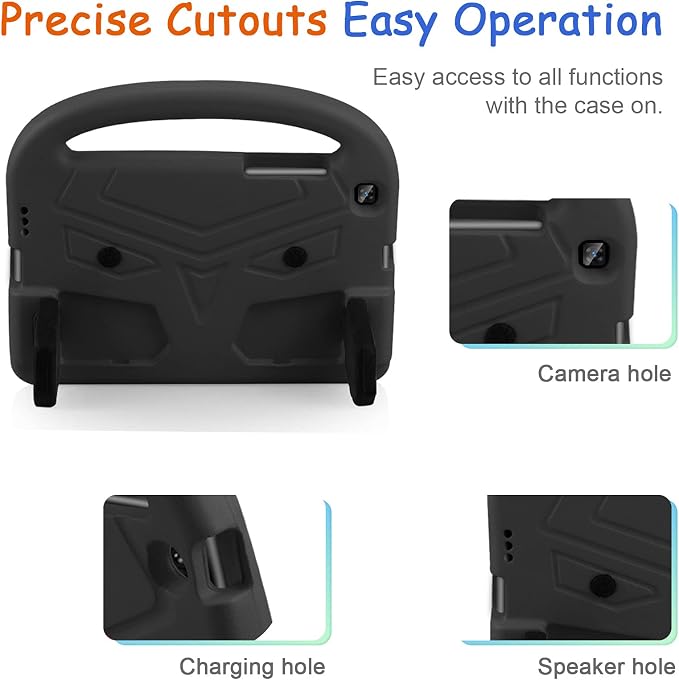 Kids Case for Samsung Galaxy Tab A 8.0 (2019) SM-T290/SM-T295 Techcircle Kid Child Safe Shock Proof EVA Rugged Protective Handle Stand Case for Galaxy Tab A 8.0 SM-T290/SM-T295 Tablet Black
