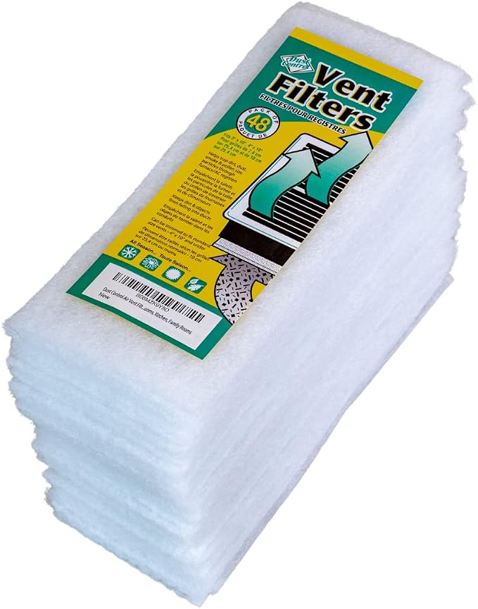 Vent Filters - Pack of 48 | Traps Dirt, Pollen Size Particles | Provides Fresh