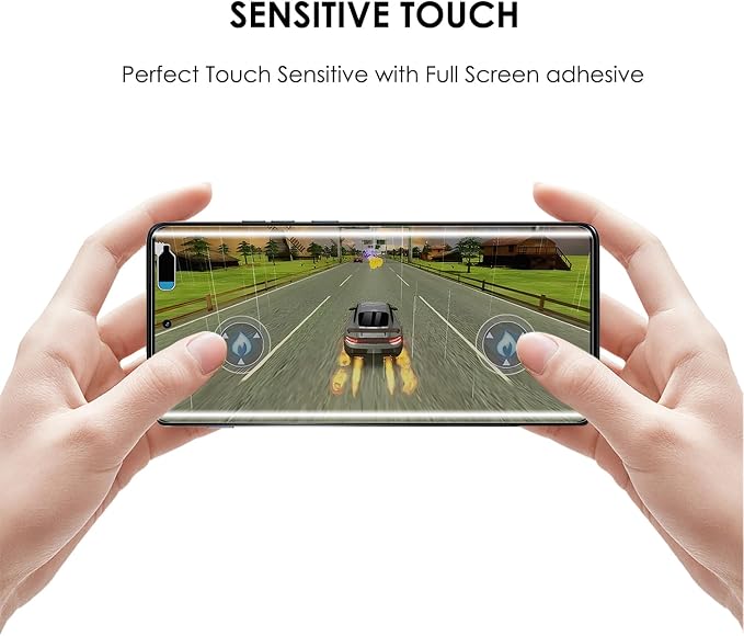 Tempered Glass Screen Protector for Motorola Edge 2024 UV Set [3 Pack] Edge to Edge Coverage Sensitive Touch 9H Hardness Scratch Resistant