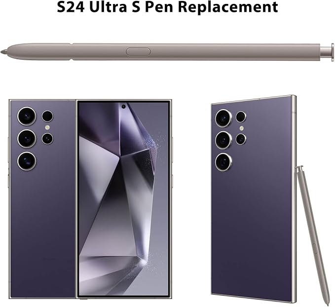 2 Pack Galaxy S24 Ultra S Pen Replacement Compatible with Samsung Galaxy S24 UltraS24 Stylus Pen for Galaxy S24 Ultra Touch S PenUS VersionNoBluetooth(Dark Gray)