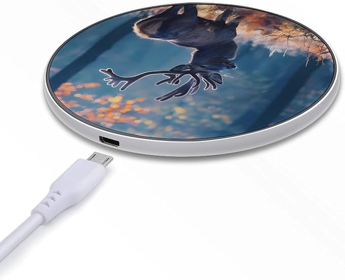 Deer Forests Wireless Charger SlimWireless Charging Pad Anti-Slip Charger Mat for Men Women