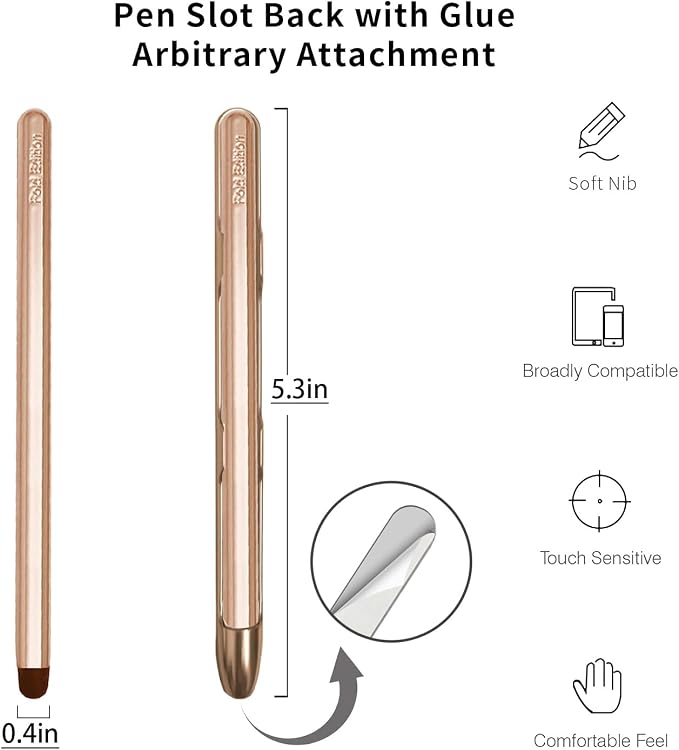 Stylus Pens with Pen Slot for Touch Screens High Precision Capacitive Universal Stylus for iPad iPhone Tablets Samsung Galaxy All Touch Screen Devices (Black)