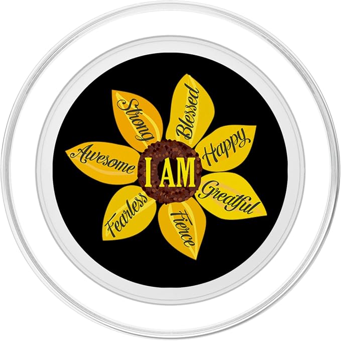 Inspirational Quote Apparel Inspirational Gifts Sunflower PopSockets Adhesive PopGrip