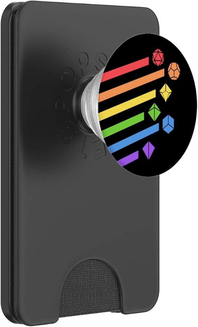 Minimalist Polyhedral Dice Set Colors D20 Collector Nerdy PopSockets Adhesive PopGrip