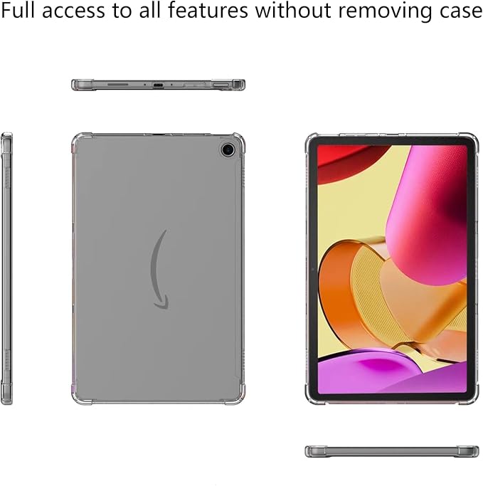 Clear Case for All-New Amazon Kindle Fire Max 11 Tablet (13th Generation 2023 Release) 11 Slim Lightweight Shell Transparent Soft TPU Back Shockproof Crystal Reinforced Corner Cover Clear