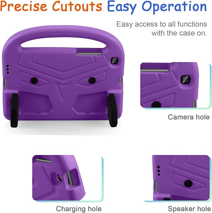 Kids Case for Samsung Galaxy Tab A 8.0 (2019) SM-T290/SM-T295 Techcircle Kid Child Safe Shock Proof EVA Rugged Protective Handle Stand Case for Galaxy Tab A 8.0 SM-T290/SM-T295 Tablet Black