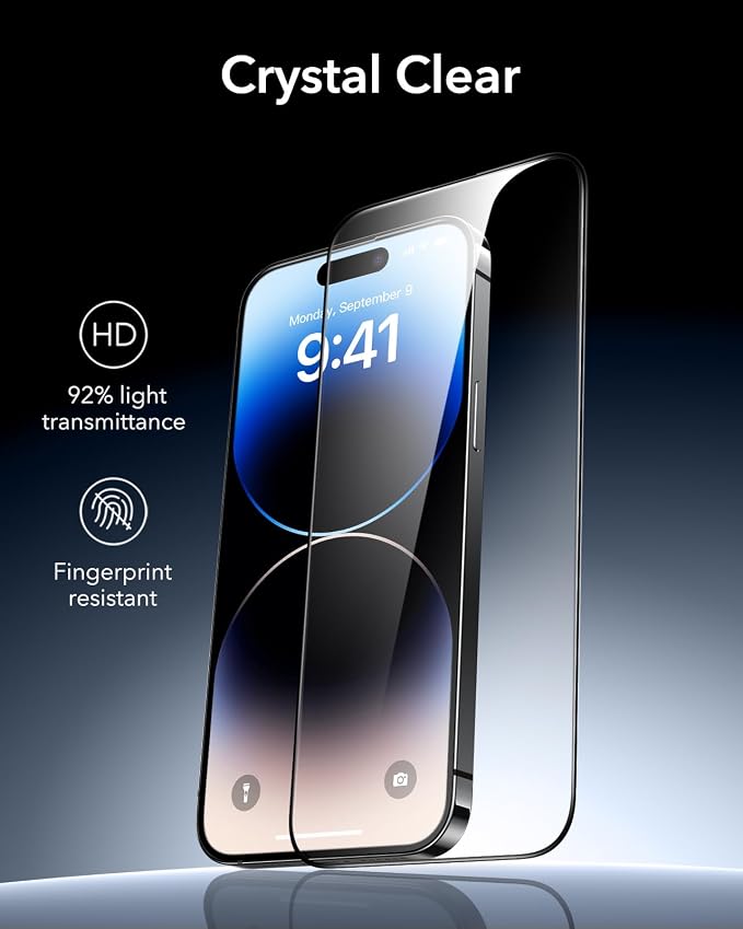 ESR 3 Pack for iPhone 14 Plus/13 Pro Max Screen Protector Armorite | 7X Impact Absorption 9H+ Tempered Glass Easy One-Pull Installation Full-Coverage Protection UltraFit Tray Bubble-Free