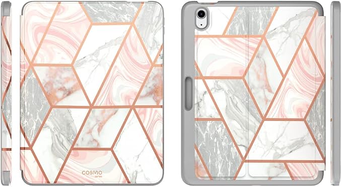 i-Blason for iPad mini 7 Case iPad mini 6 Case 8.3 inch Marble | Built-in Screen Protector Auto Sleep/Wake Pencil Holder Trifold Stand Full-Body Protection