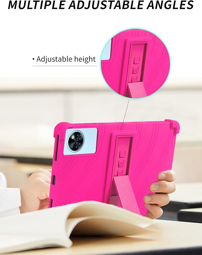 Case for Raemond M70 /Doogee U11 Tablets 11 Inch Tablet 2025- Soft Silicone Shock Proof Lightweight Stand Rubber Shell Protective CoverKids Friendly Soft Silicone Adjustable Stand CoverBlack