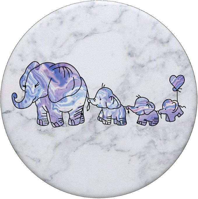 3 Kiddos Mama Elephant - 3 kids - Elephant Mom Phone Grip - PopSockets Adhesive PopGrip