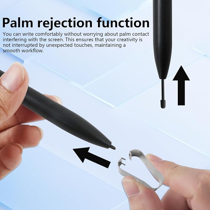 EMR Stylus with Eraser Universal Touchscreen Pen Fit for BOOX Series &amp Fit for Wacom Digital Tablet Digital Drawing Pen on EMR Displays 4096 Pressure Sensitivity &amp Tilt SensingUpgraded