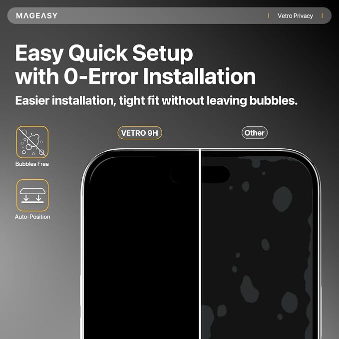 MAGEASY Designed for Phone 17 Screen Protector - Anti-Fingerprint Ultra Clear Easy Installaion - Vetro 9H