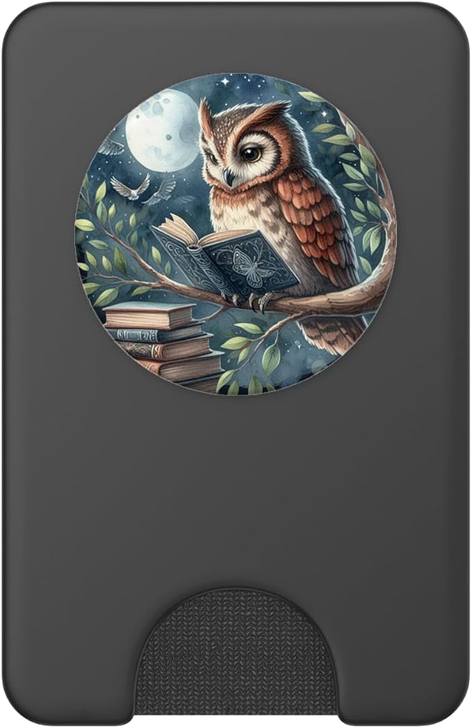 Book Owl Bookish PopSockets PopGrip for MagSafe