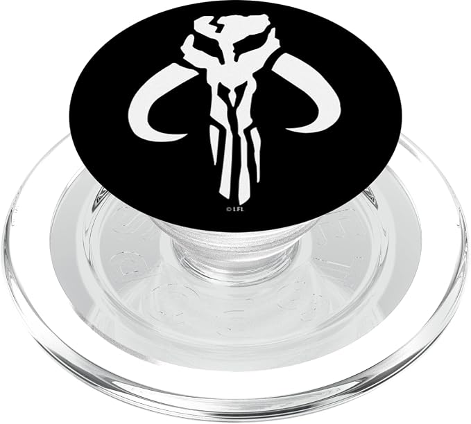 Star Wars Mandalorian Logo Black And White PopSockets Adhesive PopGrip