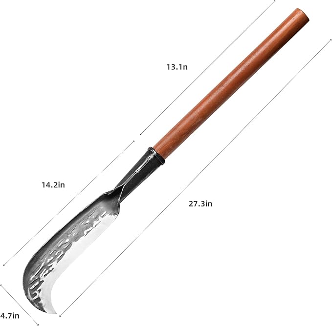 Machete for Yard Work Billhook Sickle Knife Brush Clearing Sickle Knife with Sheath - Perfect Brush Axe for Survival Cut Machete,Ideal for Camping,Gardening, Land Management,
