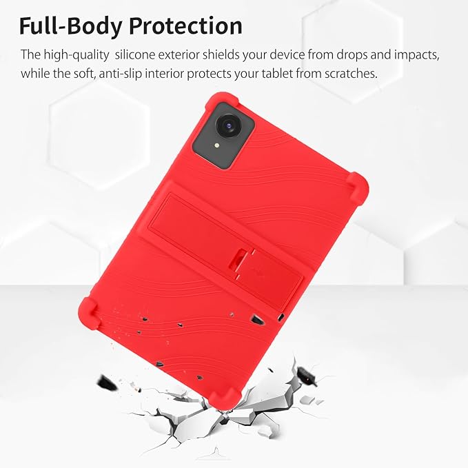 Case for ECOPAD T30 10.1-Inch Tablet – Shockproof Silicone Protective Cover with Kickstand Drop-Resistant Business Style (Black)