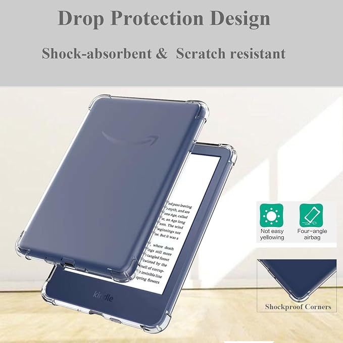 Clear Case for All-New Amazon Kindle Fire Max 11 Tablet (13th Generation 2023 Release) 11 Slim Lightweight Shell Transparent Soft TPU Back Shockproof Crystal Reinforced Corner Cover Clear