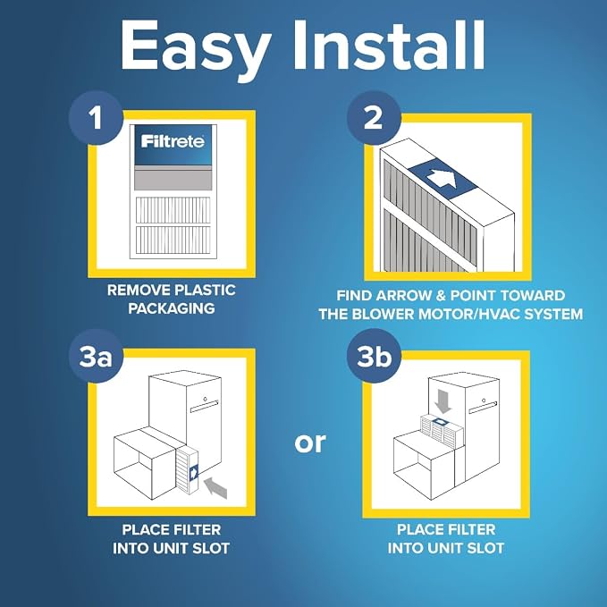 Filtrete 16x25x4 AC Furnace Air Filter, MPR 1550, MERV 12, Fits Lennox &