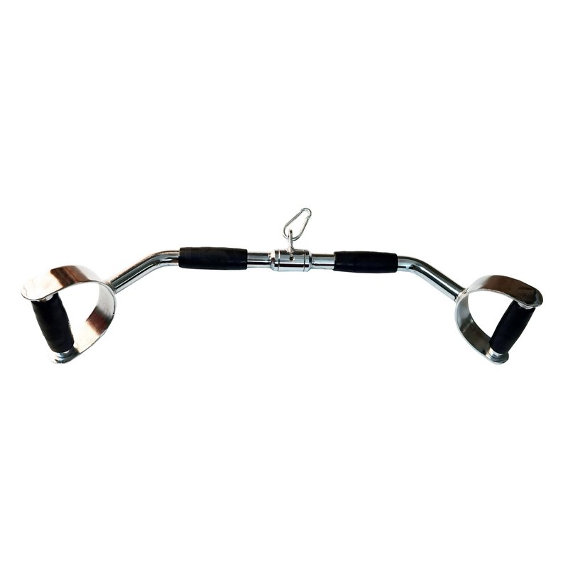 Rivotrance Strength-Enhancing Wide Grip LAT Pull Down Bar, Curl Pulldown Attachment - Gym Equipment with Rubber Handles for Comfortable Strength Workouts, Ideal Lat Bar Cable Machine Attachment (Wide Grip Mutil)