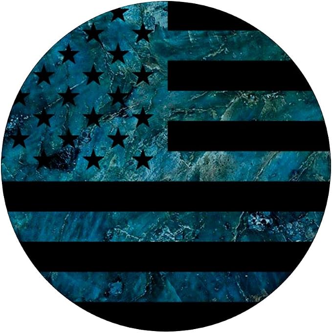 Black American Flag Blue PopSockets Adhesive PopGrip