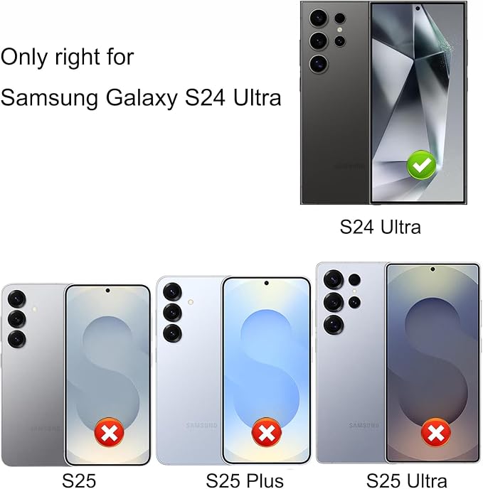 2 Pack 360 Degree Privacy Matte Screen Protector for Samsung Galaxy S24 Ultra Anti-spy Anti glare Tempered Glass Flim 6.8 inch