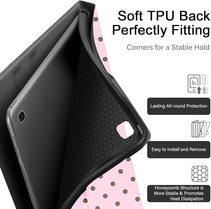 Cool Cheetah Print Tablet Case for Samsung Galaxy Tab A7 SM-T507/T505/T500 Case 10.4 2020 Fashion Aesthetic Leopard Pattern Cases for Girls BoysBlack Protective Cover Flip PU Leather Funda