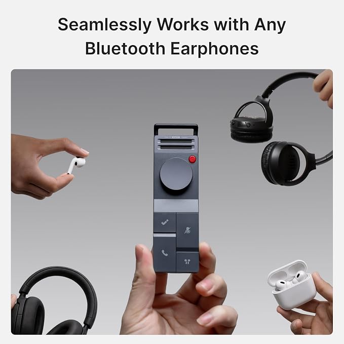 HiDock P1 AI Voice Recorder: Smart Voice Recorder Work with Bluetooth Earbuds Portable Digital Recording Device BlueCatch Tech Meeting Transcription Summary Playback HiNotes Control 64GB(Space Gray)