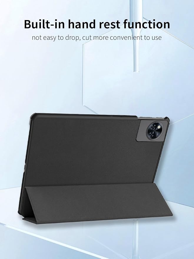 Case for DOOGEE U11/DOOGEE U11 Pro 11-inch Android TabletUYRUREL Leather Slim Folding Stand Cover with Magnet auto Sleep/Wake for Men Women Full ProtectionBlack.
