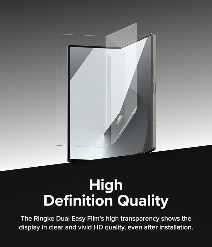 Ringke Dual Easy Film [4-Layer Protection] Compatible with Samsung Galaxy Z Fold 6 Screen Protector Self Healing Repair Coating Full Coverage Screen Protector with Installation Tool - 2 Pack