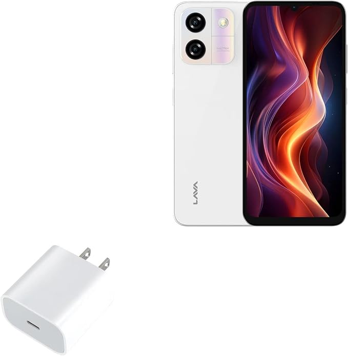 BoxWave Charger Compatible with Lava Yuva Star - PD GAN miniCube (30W) 30W Tiny PD GAN Type-C Wall Charger - Winter White