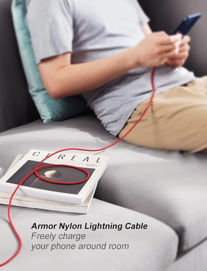 iPhone Charger Cable 6FT USB to Lightning Cable 3Pack Braided USB iPhone Charger Fast Charging Cable iPhone Cord Compatible with iPhone 14/13/12/11/Pro/Max/Mini/X/Plus/8/7/6/5S/SE/Plus/iPad and More