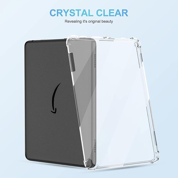 Clear Case for All-New Amazon Kindle Fire Max 11 Tablet (13th Generation 2023 Release) 11 Slim Lightweight Shell Transparent Soft TPU Back Shockproof Crystal Reinforced Corner Cover Clear