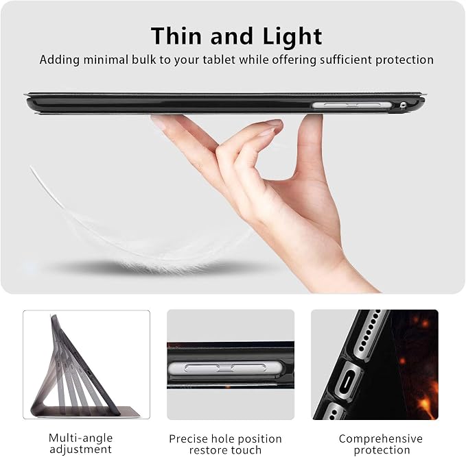Case for iPad Air 11-inch (M4 2026 / M3 2025 / M2 2024) iPad Air 5th/4th Gen (2022/2020) 10.9 Slim PU Leather Folio Stand &amp Auto Sleep/Wake Protective Smart Cover Tree Fluorescent