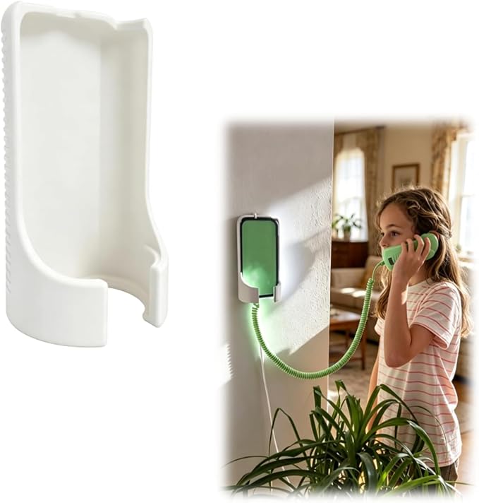 Phone Wall Mount Compatible with TinCan Kids Phone Holder Dock Station Storage Stand Organizer Bracket for Bedroom Playroom Homeschool Learning Area